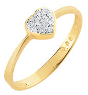 Timanttisormus "timanttisyd�n" 0,05ct