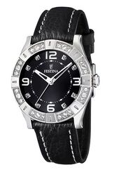 Festina naisten nahkarannekello kivill�