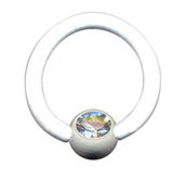 L�vistyskoru rengas 10mm 1,6mm valkoinen