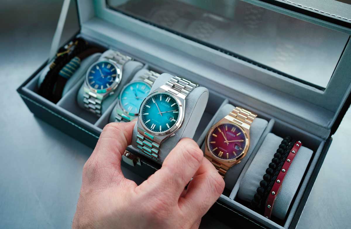 Citizen automaattikellojen ryhmäkuva