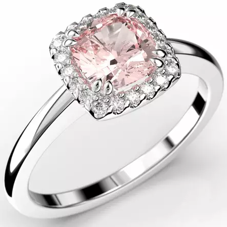 Festive Elsa vihkisormus morganiitilla 587-090M_PK - Timanttisormukset Festive - 14-587-090M-VK-150 - 1