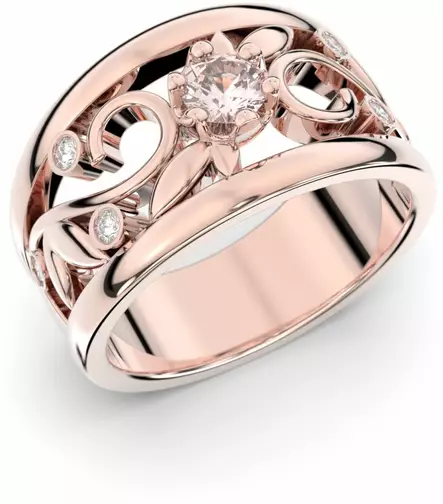 Festive Mets=C3=A4n aarre punakultainen timanttisormus - Timanttisormukset Festive - 14-538-029M-PK-140 - 1