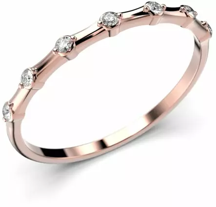 Festive Isla timanttisormus, punakulta 645-007-PK - Timanttisormukset Festive - 14-645-007-PK-140 - 1