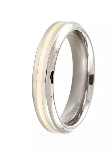 Titaani-Kulta kihlasormus T1375-5mm - Super outlet - muut sormukset - T1375-160 - 1