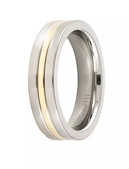 Kulta-titaani kihlasormus T1378-5mm - Super outlet - muut sormukset - T1378-160 - 2