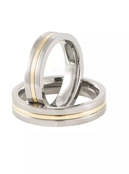 Kulta-titaani kihlasormus T1378-5mm - Super outlet - muut sormukset - T1378-160 - 1