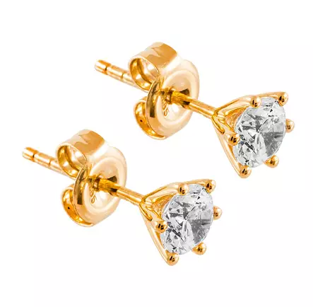 Kultaiset korvakorut zirkoneilla C57-1050 - Kultaiset korvakorut - C57-1050 - 1