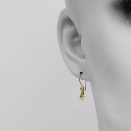 Kultaiset korvakorut heiluvilla sydämillä - Ystävänpäivä - K40130 - 2