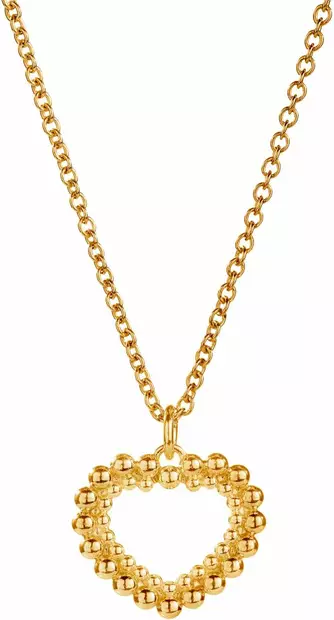 Lempikoru Helmikki kullattu syd=C3=A4nriipus 5208100450 - Hopeiset kaulakorut - 5208100450 - 1