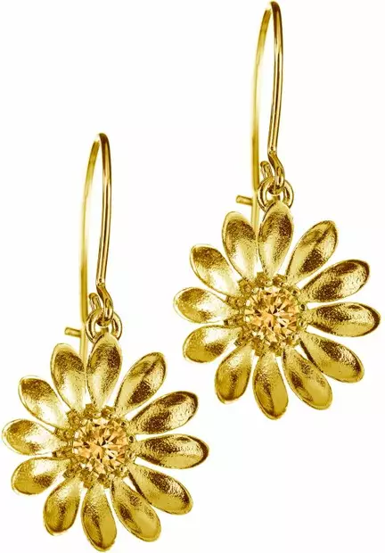 Lempikoru Kukkanen kullatut koukkukorvakorut keltaisilla zirkoneilla (=
cz) 5407508000 - Hopeiset korvakorut - 5407508000 - 1