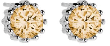 Lempikoru Kukkanen tappikorvakorut, Shampanja - Hopeiset korvakorut - 3307608000 - 1