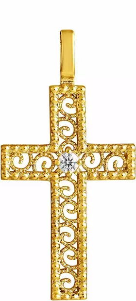 Lempikoru Syd=C3=A4mellinen risti safiirilla 7906640000 - Lempikoru uutuudet - 7906640000 - 1