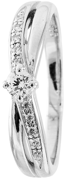 Michelle hopeasormus zirkoneilla CR10829 - Hopeiset sormukset - CR10829-160 - 2