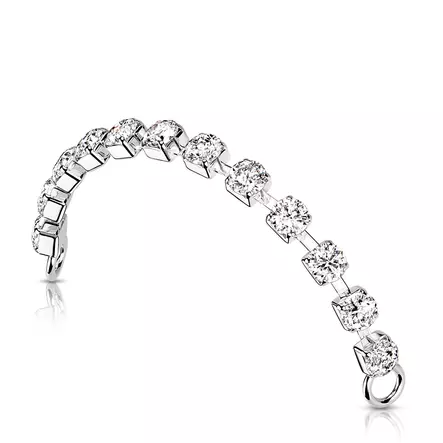 Nenäkoru connector ketju zirkoneilla H01S - Nenäkorut - H01S-30 - 1