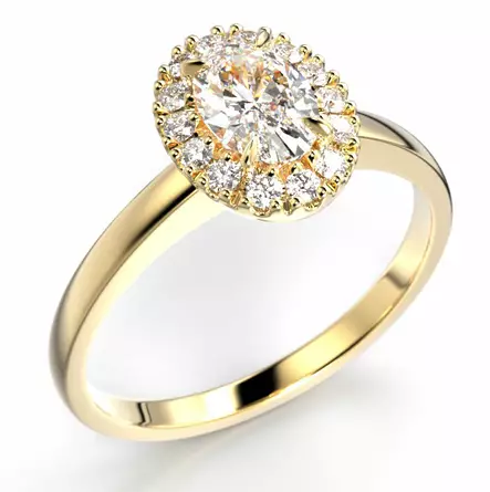 Festive Selena Halo timanttisormus 0,64ct laboratoriotimantilla - Timanttisormukset Festive - 14-726-064L-KK-140 - 1