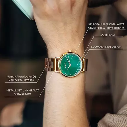 Havu Revontuli rannekello Pähkinä 40mm ominaisuudet - Havu - HAVU-REVON-PAH-40 - 2