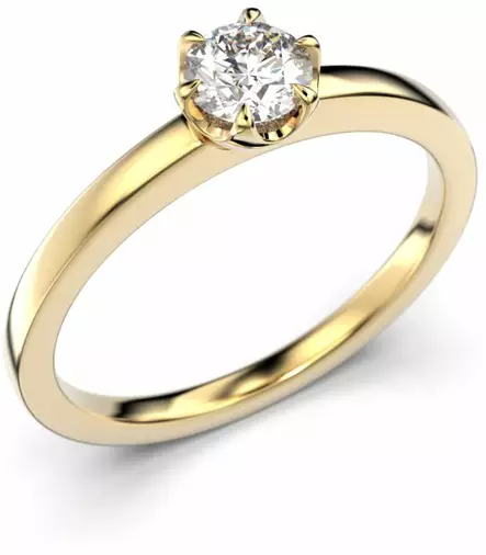 Festive Adele timanttisormus, keltakulta 651-030-KK - Timanttisormukset Festive - 14-651-030-KK-140 - 1