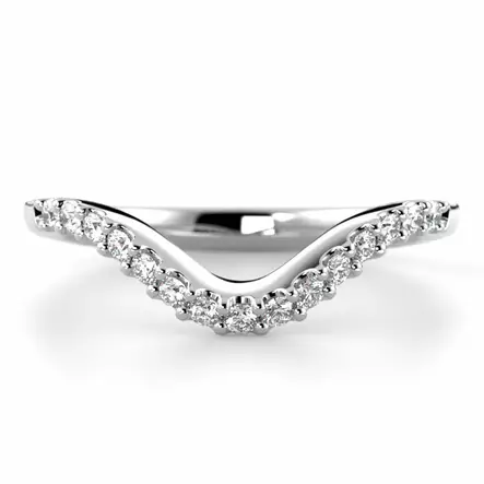 Festive Aurea Side timanttisormus 0,15ct valkokulta - Timanttisormukset Festive - 14-746-015L-VK-150 - 2