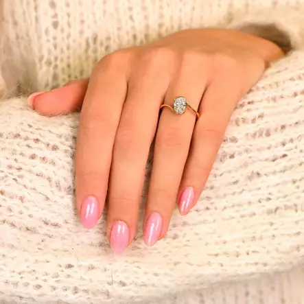 Festive Aurea valkokultainen timanttisormus 14-734-100L - Timanttisormukset Festive - 14-734-100L-VK-150 - 2