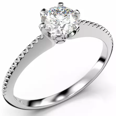 Festive Leonora 0,50 karaatin timantilla, valkokultaa. - Timanttisormukset Festive - 14-554-050-VK-140 - 1