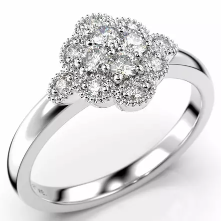 Festive Lotus Little timanttisormus - Timanttisormukset Festive - 14-541-020-VK-140 - 1