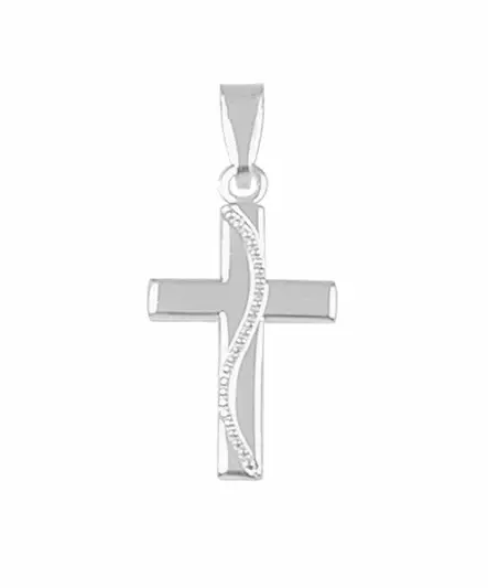 Hopeinen ristiriipus, jonka mukana ketju 42 cm - Rippiristi hopea - 504000000 - 1