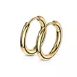 Hoop teräskorvarenkaat 10mm kulta - Teräksiset korvakorut - H3065G-10 - 2