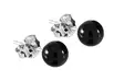 Hopeiset korvakorut onyx pallolla C10560 - Hopeiset korvakorut - C10560 - 1