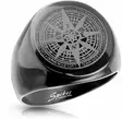 Kantasormus Kompassi musta HS378 - Terässormukset - HS378-190 - 1