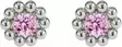 Lumoava Daisy korvakorut pinkeill=C3=A4 zirkoneilla L54228150000 - Hopeiset korvakorut - L54228150000 - 1