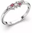 Timanttisormus Festive Nadja Pink 650-018P-VK, valkokulta - Timanttisormukset Festive - 14-650-018P-VK-140 - 1