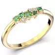 Festive Nadja Green timanttisormus 14-650-018G viistosta - Timanttisormukset Festive - 14-650-018G-KK-180 - 1