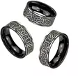 Tribal Celtic Trinity Knot Black sormus - Terässormukset - H24-32-190 - 1