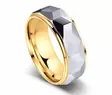 Tungsten Gold Diamond Cut - Sormukset tungsten ja zirkonium - G19-190 - 1