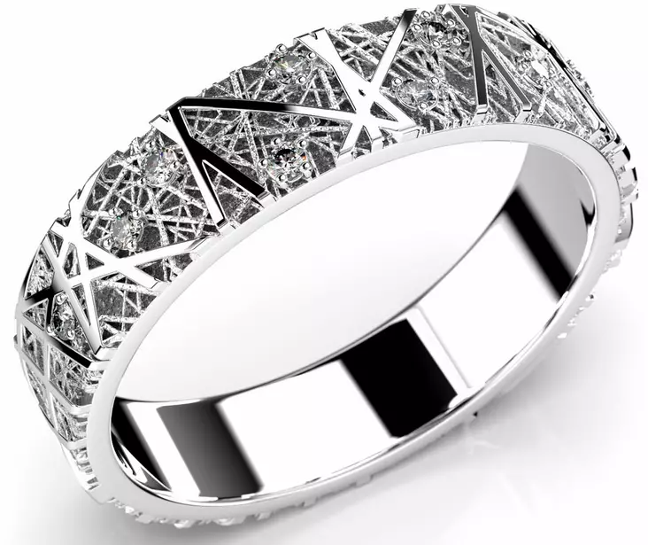 Festive timanttisormus 0,09ct valkokulta 613-009-VK - Kihlasormukset - 613-009-VK-150 - 1