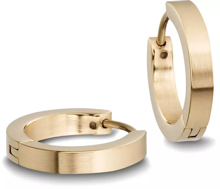 618012-10 Punakullatut korvarenkaat - Teräksiset korvakorut - 618012-10 - 1