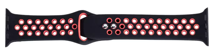 Apple Watch Silikoniranneke Musta-Punainen AP22-40 - Älykellorannekkeet - AP22-40 - 1