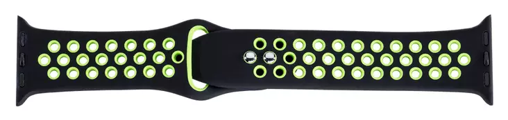 Apple Watch Silikoniranneke Musta-Vihre=C3=A4 AP21-40 - Älykellorannekkeet - AP21-40 - 1