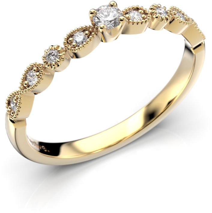 Festive Astrid timanttisormus, keltakulta 648-013-KK - Timanttisormukset Festive - 14-648-013-KK-140 - 1