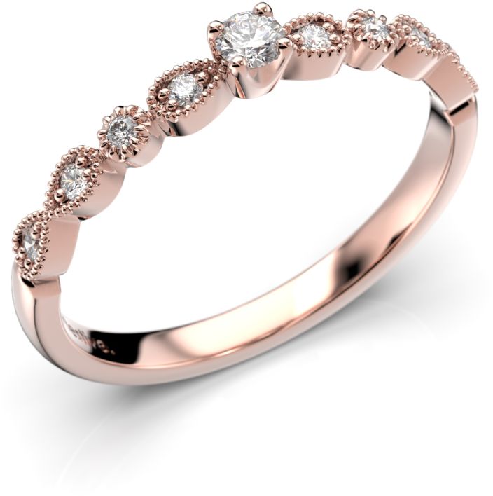 Festive Astrid timanttisormus, punakulta 648-013-PK - Timanttisormukset Festive - 14-648-013-PK-140 - 1