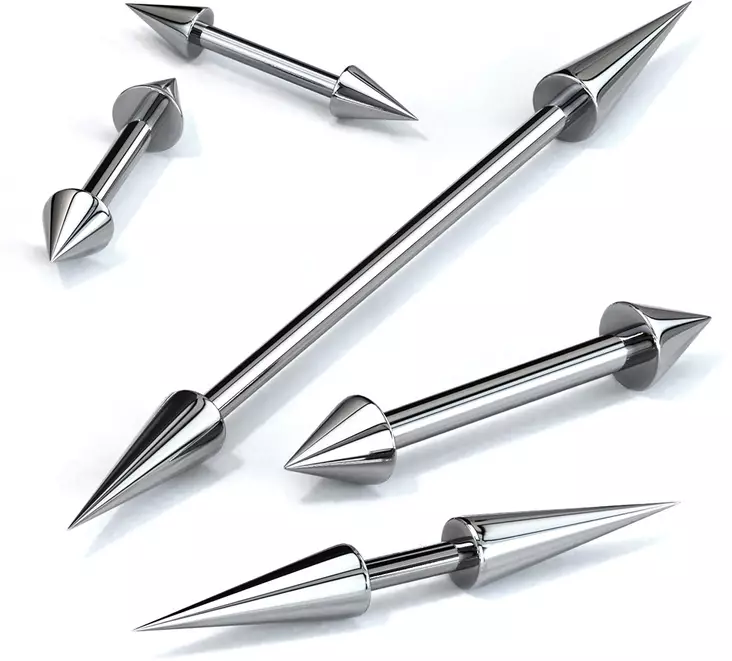 Barbelli piikeillä - Lävistyskorut - HW1-16-10 - 1