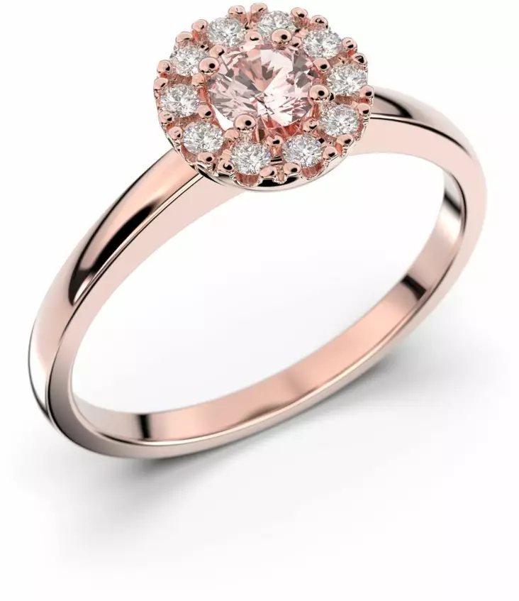 Festive Annabella timanttisormus morganiitilla 14-598-028M-PK - Timanttisormukset Festive - 14-598-028M-PK-150 - 1