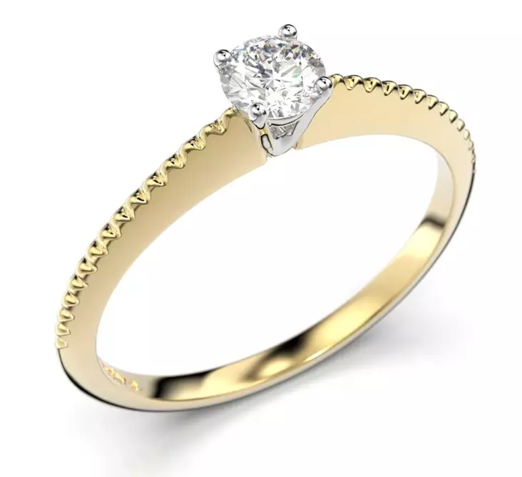 Valkokultainen Festive Leonora solitaire timanttisormus 554-020 - Timanttisormukset Festive - 14-554-020-140 - 1