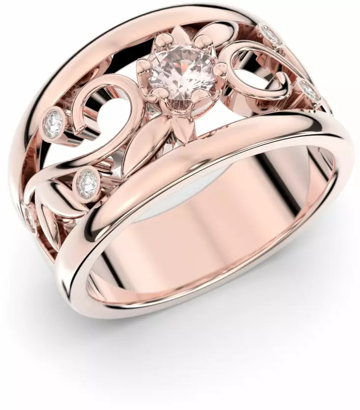 Festive Mets=C3=A4n aarre punakultainen timanttisormus - Timanttisormukset Festive - 14-538-029M-PK-140 - 1