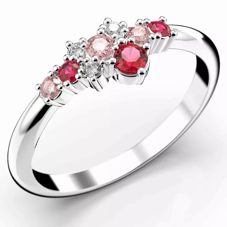 Festive Nelly Pink timanttisormus 14-9609-019P-VK - Timanttisormukset Festive - 14-609-019P-VK-140 - 1