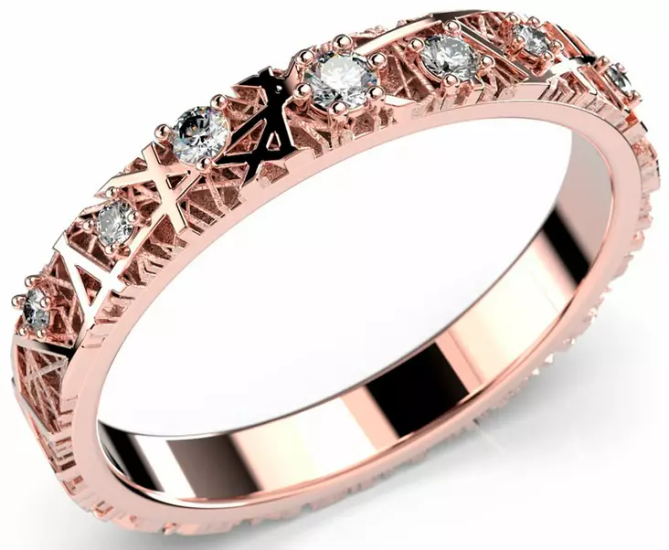 Punakultainen Festive Routa timanttisormus - Kihlasormukset - 9-612-011-PK-150 - 1