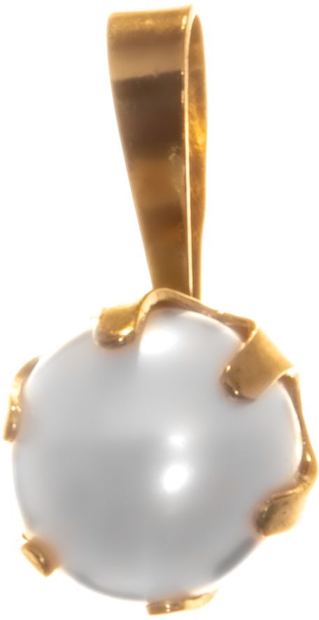 Helmi-riipus 5 mm makeanveden helmi K10160 - Kultaiset riipukset - K10160 - 1