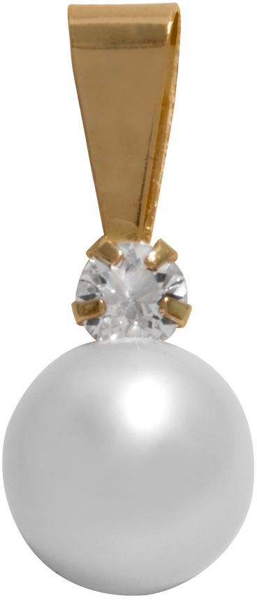 Helmi-riipus zirkonilla K10320 - Kultaiset riipukset - K10320 - 1