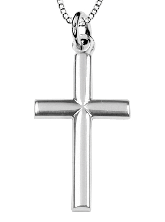 Hopeinen rippiristi panssariketjussa 5029-00-000 - Rippiristi hopea - 502900000 - 1