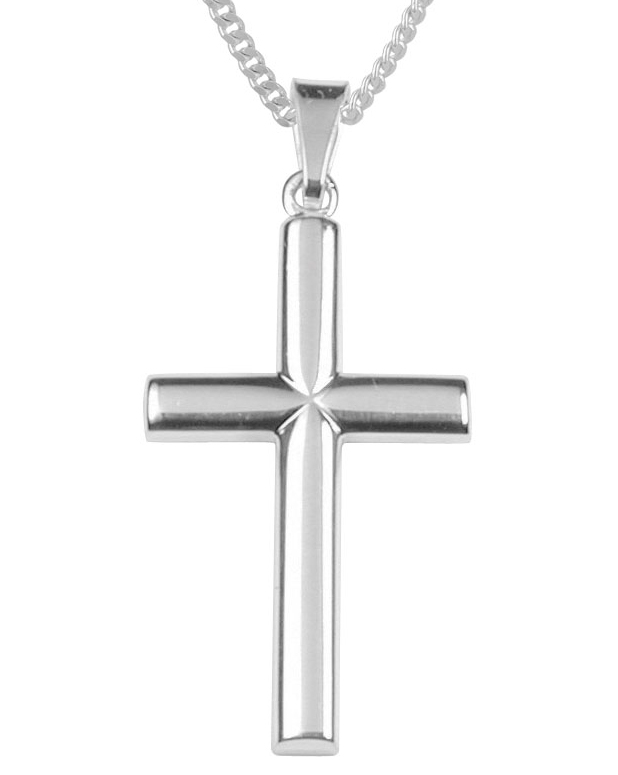 Hopeinen rippiristi panssariketjussa 5069-00-000 - Rippiristi hopea - 506900000 - 1